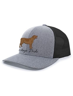 Canine Collection Chocolate Lab Labrador Retriever Hunting Dog Mens Embroidered Mesh Back Trucker Hat