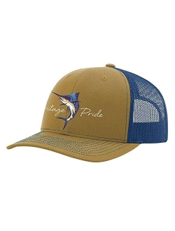 Marlin Mens Embroidered Mesh Back Trucker Hat