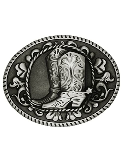 Moranse Religion Cross Cowboy Kneeling Prayer And Horse Design Belt Buckles