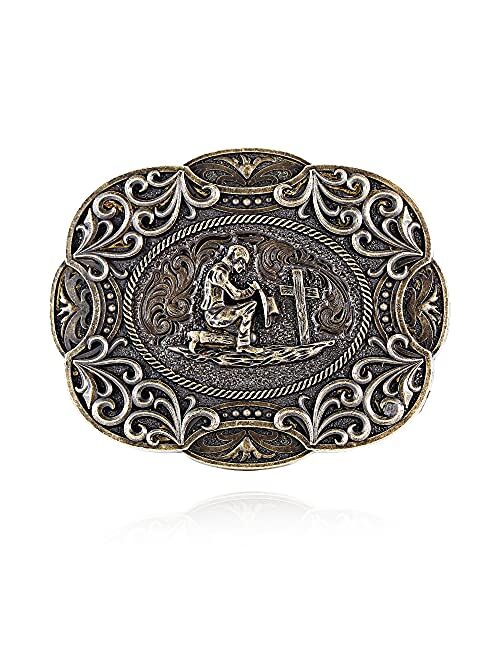 KDG Western Cowboy Belt Buckles Men Vintage Novelty Large Handmade Belt Buckle