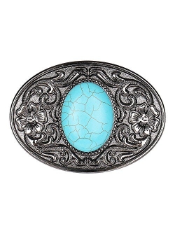 HUABOLA CALYN Belt Buckle for Men- Unique Luminous Stone Native American White 3D Scorpion Animal Belt Buckle for Women