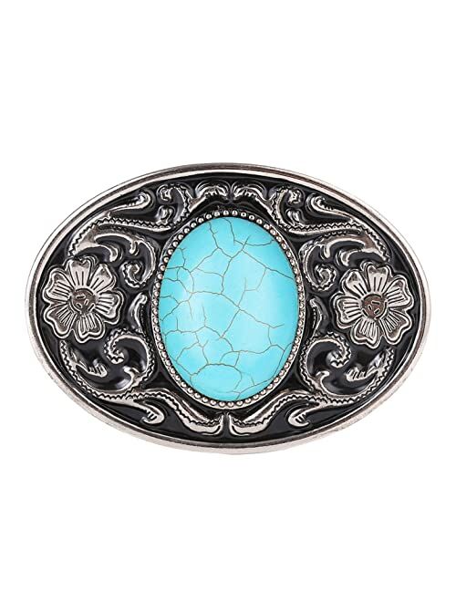 HUABOLA CALYN Belt Buckle for Men- Unique Luminous Stone Native American White 3D Scorpion Animal Belt Buckle for Women