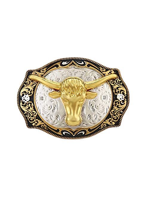 Tochispa Man's Western Belt Buckle Cowboy Rodeo Gold Belt Buckle for Men and Women