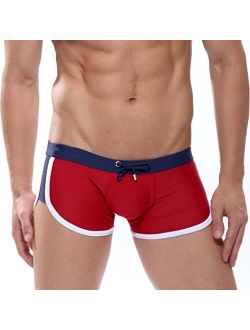 CaveHero Quick Dry Mens Swim Trunks Nylon Beach Swim Briefs with Inter-Lining