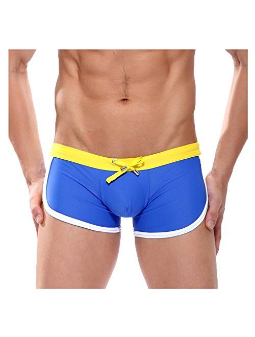 CaveHero Quick Dry Mens Swim Trunks Nylon Beach Swim Briefs with Inter-Lining