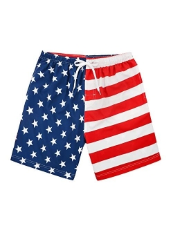 American Trends Men's Swim Trunks Beach Shorts Athletic Swimwear Bathing Suits Swimming Trunks Quick-Dry Swimming Suit