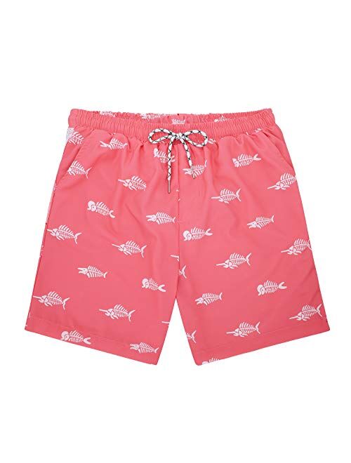 American Trends Men's Swim Trunks Beach Shorts Athletic Swimwear Bathing Suits Swimming Trunks Quick-Dry Swimming Suit