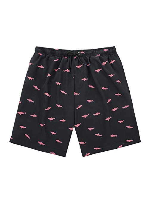 American Trends Men's Swim Trunks Beach Shorts Athletic Swimwear Bathing Suits Swimming Trunks Quick-Dry Swimming Suit