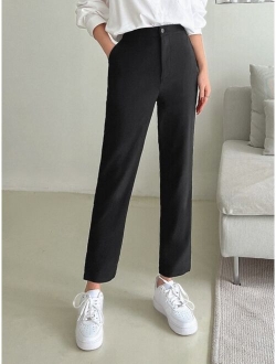 High Waist Straight Leg Pants