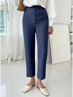 High Waist Straight Leg Pants