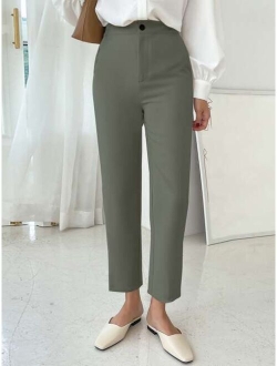 High Waist Straight Leg Pants