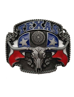 Xwest Cowboy Western Belt Buckles Longhorn Texas Bull Buckles