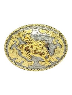 HUABOLA CALYN Western Rodeo Horse Belt Buckle Engraved Celt Pattern cowboy buckles for men and women