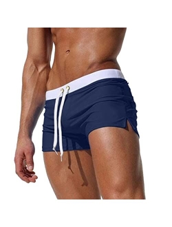 Bokeley Mens Swim Trunks, Swim Short Men Boxer Briefs Swimming Pants Swimwear