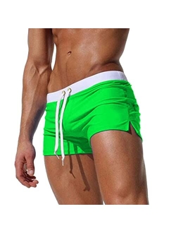 Bokeley Mens Swim Trunks, Swim Short Men Boxer Briefs Swimming Pants Swimwear