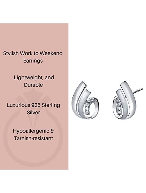 Peora 925 Sterling Silver Tulip Shell Charm Earrings for Women, Hypoallergenic Fine Jewelry