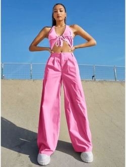 High Waist Wide Leg Pants