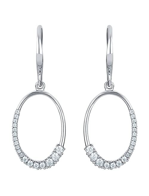 Peora 925 Sterling Silver Circle of Life Drop Earrings for Women, Hypoallergenic Fine Jewelry