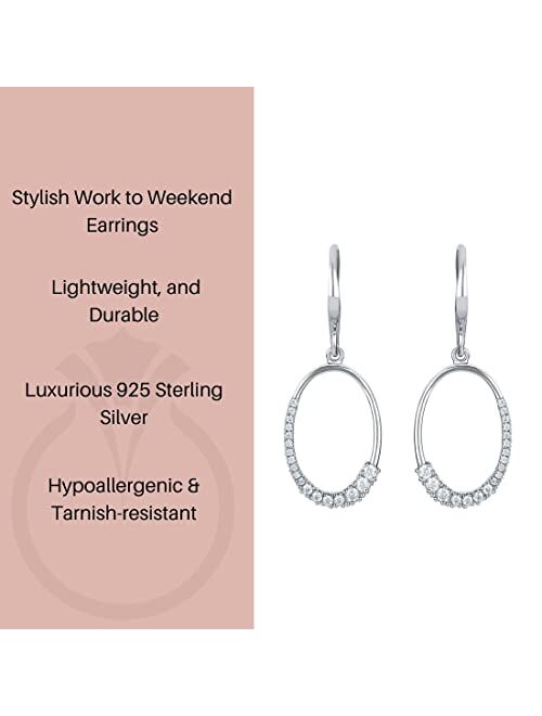 Peora 925 Sterling Silver Circle of Life Drop Earrings for Women, Hypoallergenic Fine Jewelry