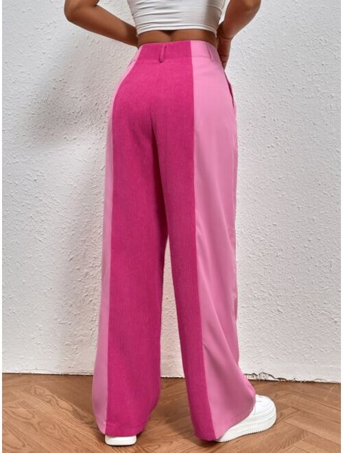 Shein Two Tone Straight Leg Pants