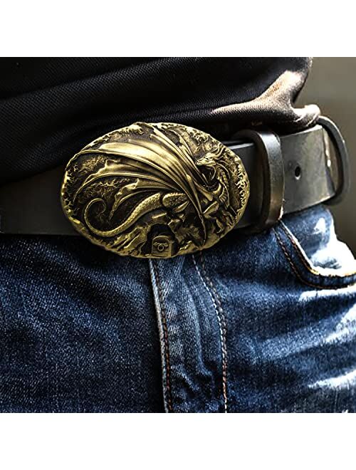 ALEXES Western belt buckles for men - Custom Belt Buckles Men - Mens Belt Buckles - Brass Belt Buckle Belt Buckle for Men