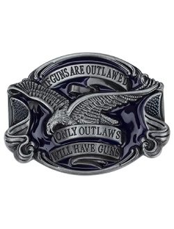 Longcreek Eagle Belt Buckle for Men, American Flag Eagle Belt Buckle, Bald Eagle Belt Buckle, Soaring Eagle Western Cowboy Belt Buckle