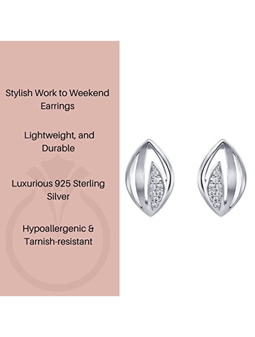 Peora 925 Sterling Silver Blooming Pod Earrings for Women, Hypoallergenic Fine Jewelry