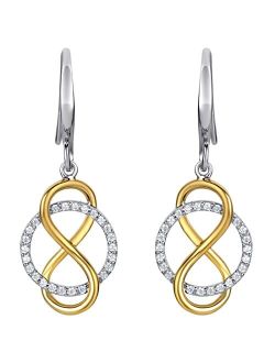 925 Sterling Silver Infinity Drop Earrings for Women, Hypoallergenic Fine Jewelry