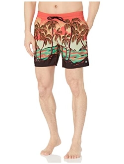 Men's Standard 17-inch Elastic Waist Surf Swim Trunks