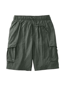 KingSize KS Island Men's Big & Tall 8" Cargo Swim Trunks