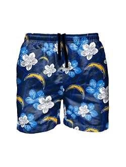 FOCO Men's Hibiscus Slim Fit 5.5" Suit Swimming Trunks