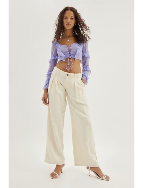 Urban Outfitters UO Martina Linen Trouser Pant