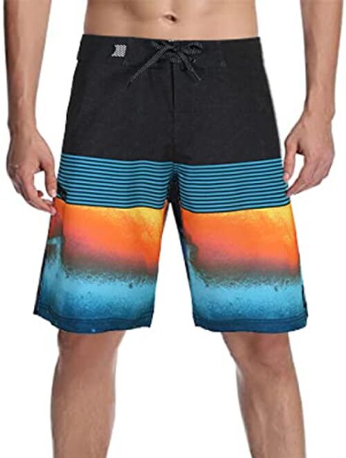 Beautiful Giant Men's Board Shorts Summer Beach Swim Trunks Zipper Pocket with No Mesh Lining