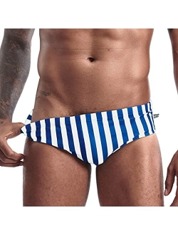 AIMPACT Mens Stripe Swim Briefs Bikini Retro Sexy Swimsuit Bathing Suit