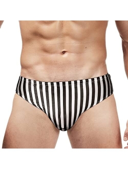 AIMPACT Mens Stripe Swim Briefs Bikini Retro Sexy Swimsuit Bathing Suit