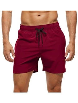 yuyangdpb Men's Swim Trunks 5" Short Quick Dry Swim Beach Shorts Swimwear