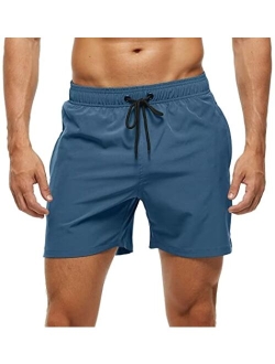 yuyangdpb Men's Swim Trunks 5" Short Quick Dry Swim Beach Shorts Swimwear