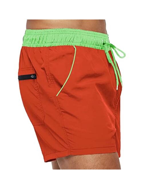 yuyangdpb Men's Swim Trunks 5" Short Quick Dry Swim Beach Shorts Swimwear