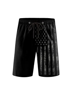 Yhjoxlp Mens Swim Trunks Quick Dry Board Shorts with Mesh Lining, Breathable Fit Beach Shorts Swimwear Bathing Suits