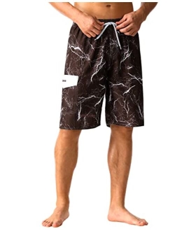 ninovino Men's Summer Holiday Swim Trunks Beach Board Shorts with Lining