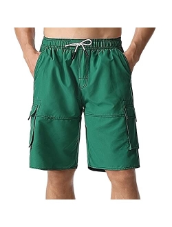 ninovino Men's Summer Holiday Swim Trunks Beach Board Shorts with Lining