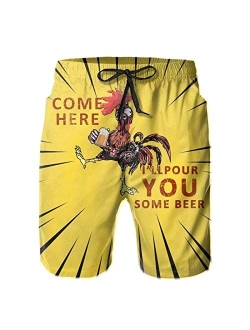 EZYES Stop Staring at My Cock Mens Quick Dry Surfing Swim Trunks Summer Beach Shorts Holiday Cool Board Short with Pockets