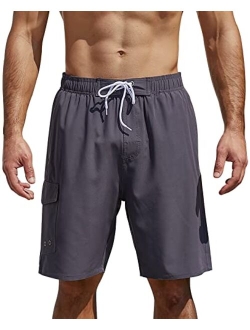 SILKWORLD Men's Swim Trunks Quick Dry Swimsuit Shorts with Pockets