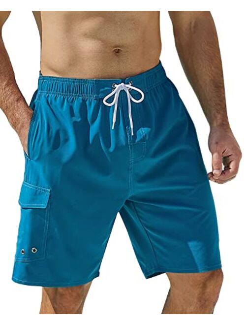 SILKWORLD Men's Swim Trunks Quick Dry Swimsuit Shorts with Pockets