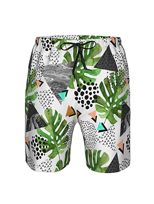 SARA NELL Mens Mermaid and Skull Swim Trunks Board Shorts Beach Swimwear Bathing Suit with Mesh Lined and Pockets