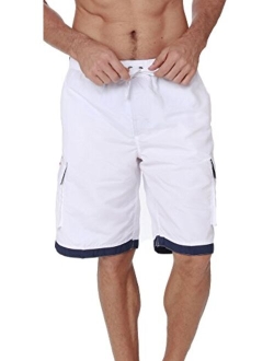 Ingear Men's Quick Dry Swim Trunks Cargo Water Shorts with Mesh Lining