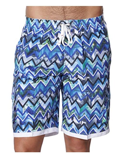 Ingear Men's Quick Dry Swim Trunks Cargo Water Shorts with Mesh Lining