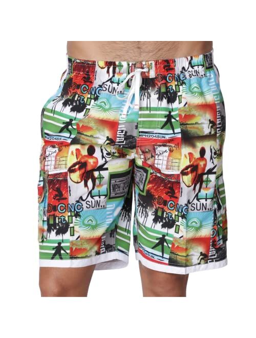 Ingear Men's Quick Dry Swim Trunks Cargo Water Shorts with Mesh Lining