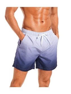 SILKWORLD Mens Swimming Trunks Quick Dry Board Beach Shorts Swimwear with Mesh Lining