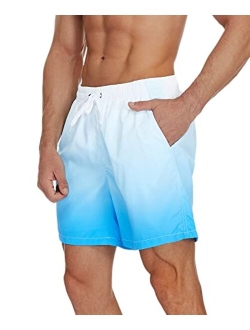 SILKWORLD Mens Swimming Trunks Quick Dry Board Beach Shorts Swimwear with Mesh Lining